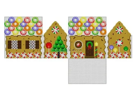 0217-18 Chocolate Chip And Lifesavers 3D Gingerbread House 1