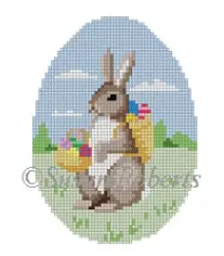 0443 Rabbit With Egg Basket Easter Egg 1