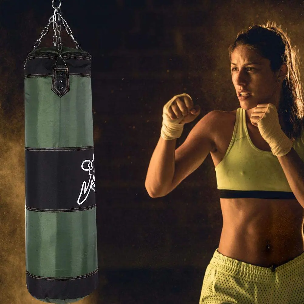 Boxing Kick Hanging Sandbag Punching Bag Gloves Guard Kit 1