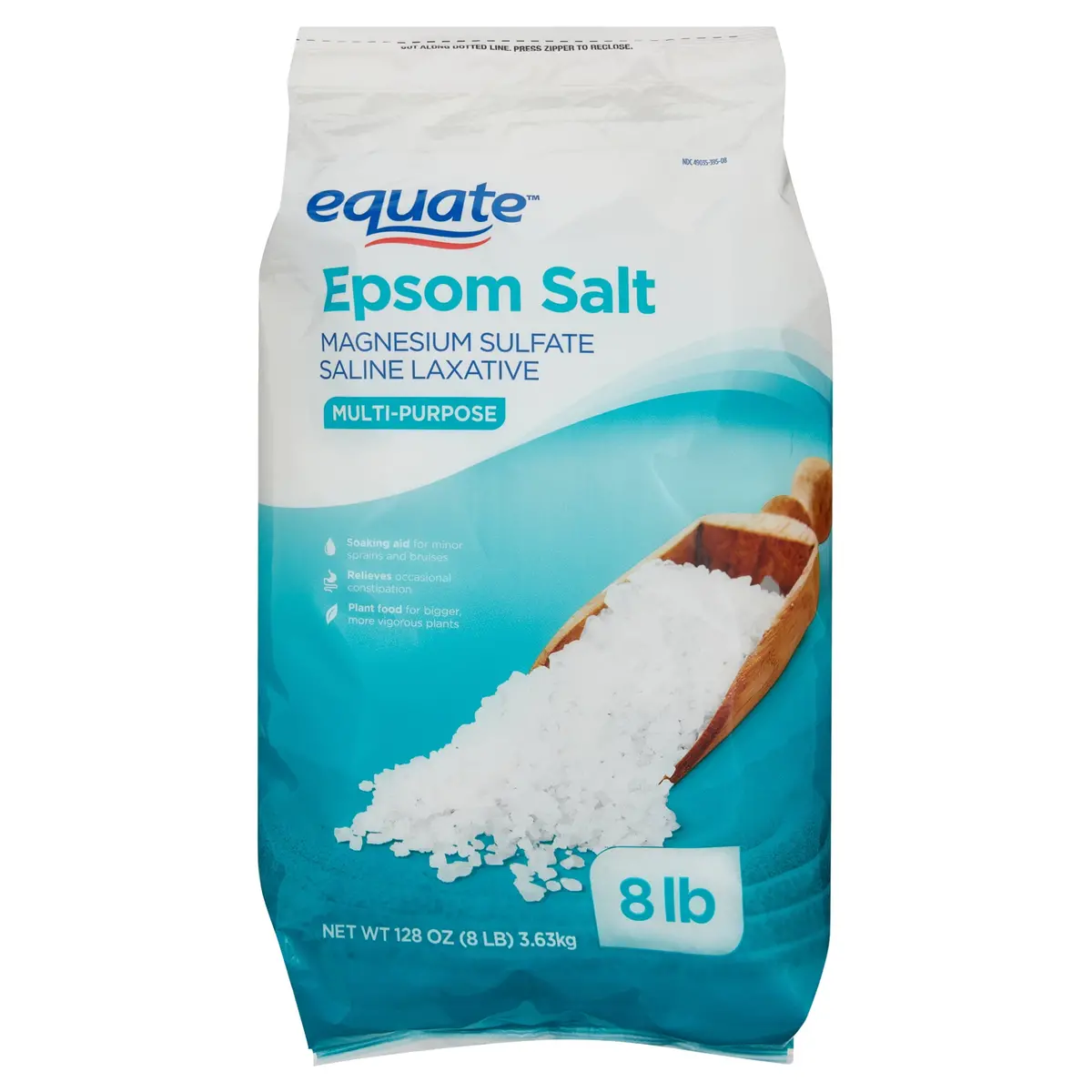 Equate Multi-Purpose Epsom Salt Magnesium Sulfate 128Oz (8Lb) Scent Free 1