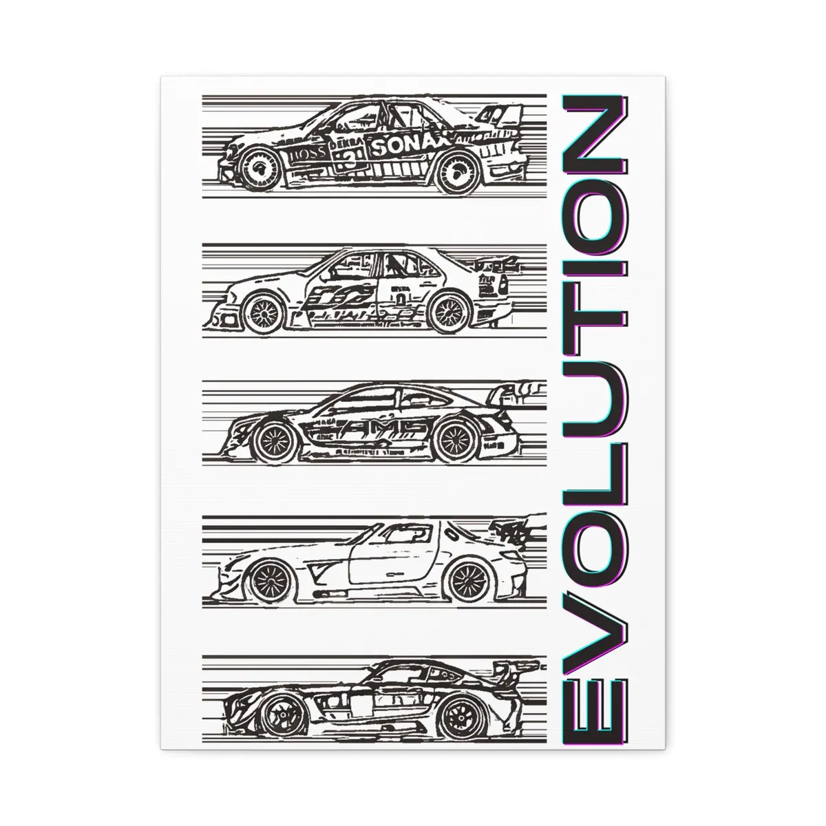 "Evolution" Amg Racing Canvas Print 3