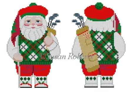 1240 Golfing Santa - 2 Sided 1