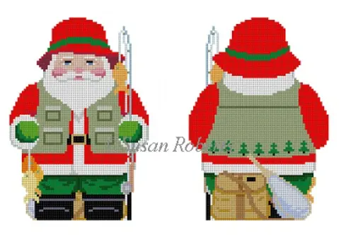 1250 Fishing Santa - 2 Sided 1