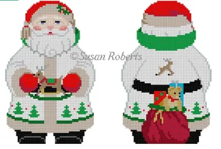 1254 White Tree Coat Santa - 2 Sided 1