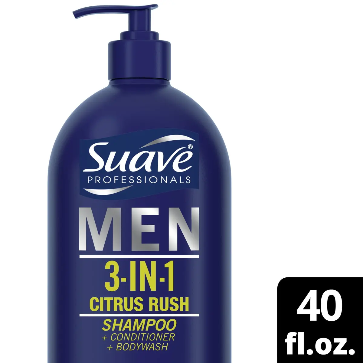 Suave Men 3 In 1 Shampoo Conditioner Bodywash Citrus Rush 40 Oz 1