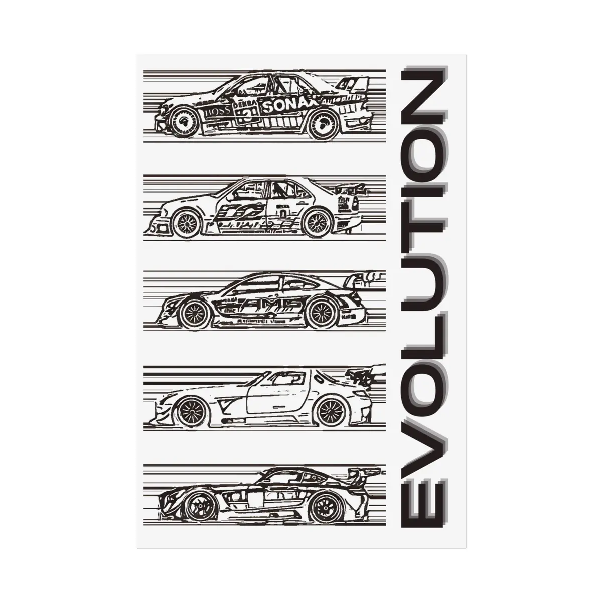 "Evolution" Amg Racing Rolled Poster 7