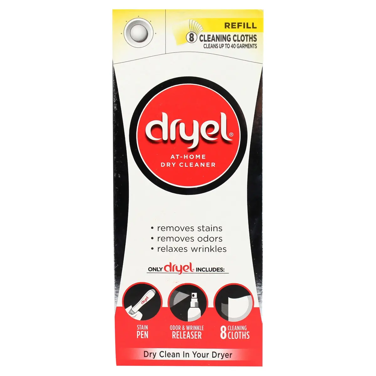 Dryel At-Home Dry Cleaner Refill Kit Great For Use In All Dryers And Fabrics New 1