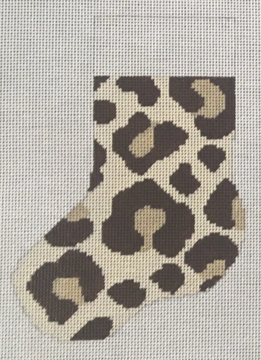 Stk102 Leopard Print Mini Stocking 1