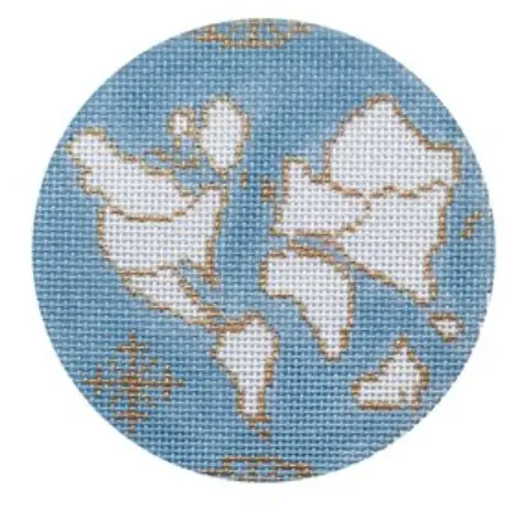 18H-B Atlas Round - Light Blue On 13 Mesh 1