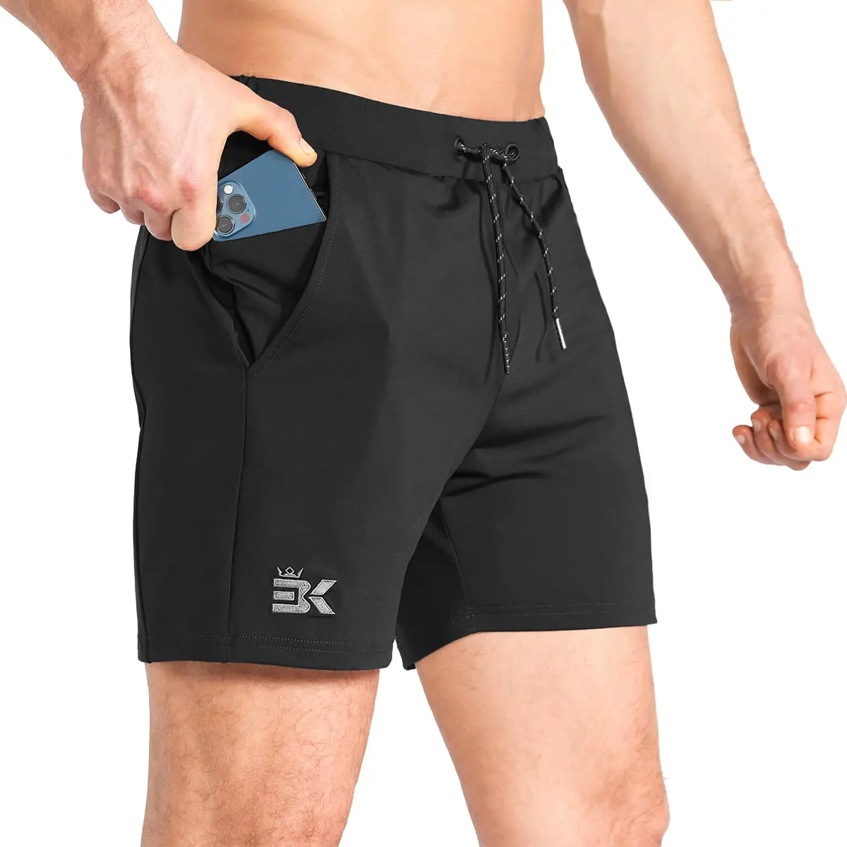 Mens Lightweight Running Workout Shorts W/ Pockets 1