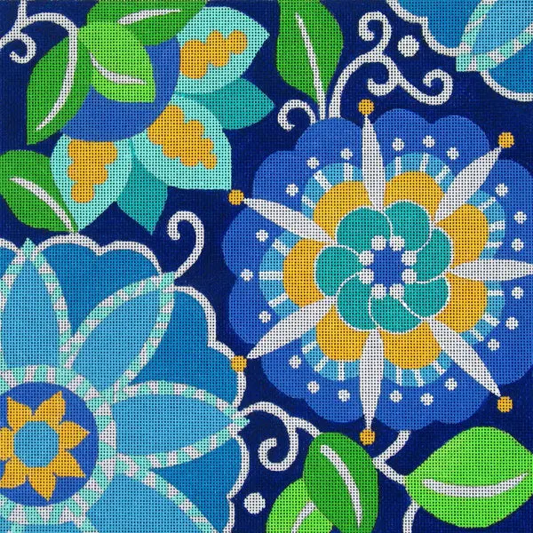 25001 Blue Pinwheel Floral 1