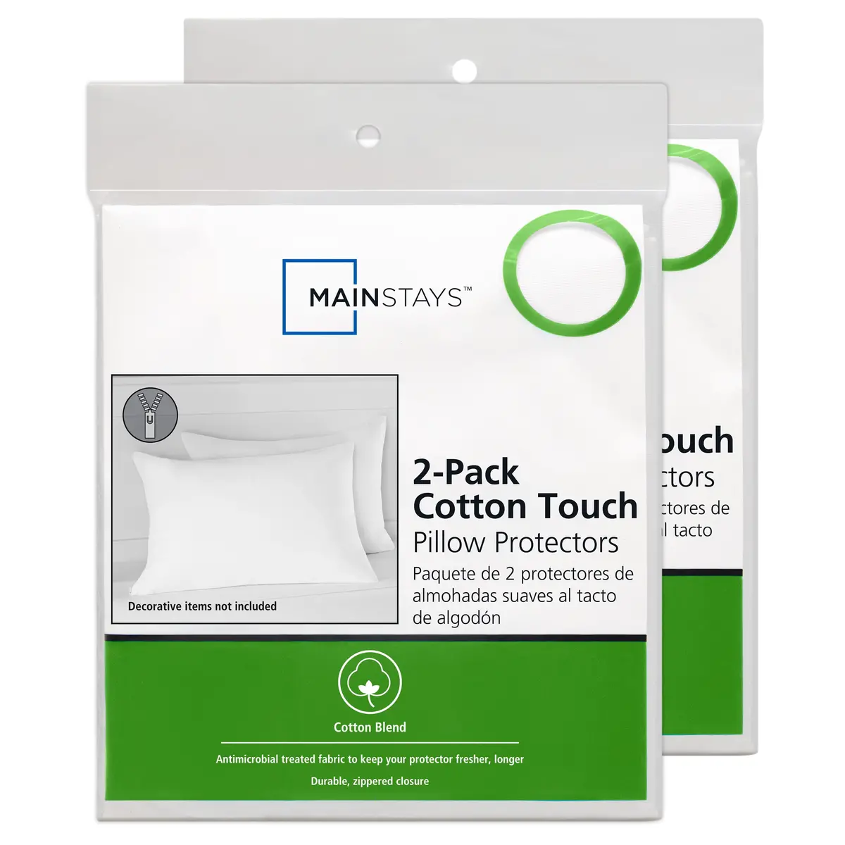 Zippered Pillow Protector Cover Cotton Touch Standard/Queen Covers 28X20 4 Pack 1