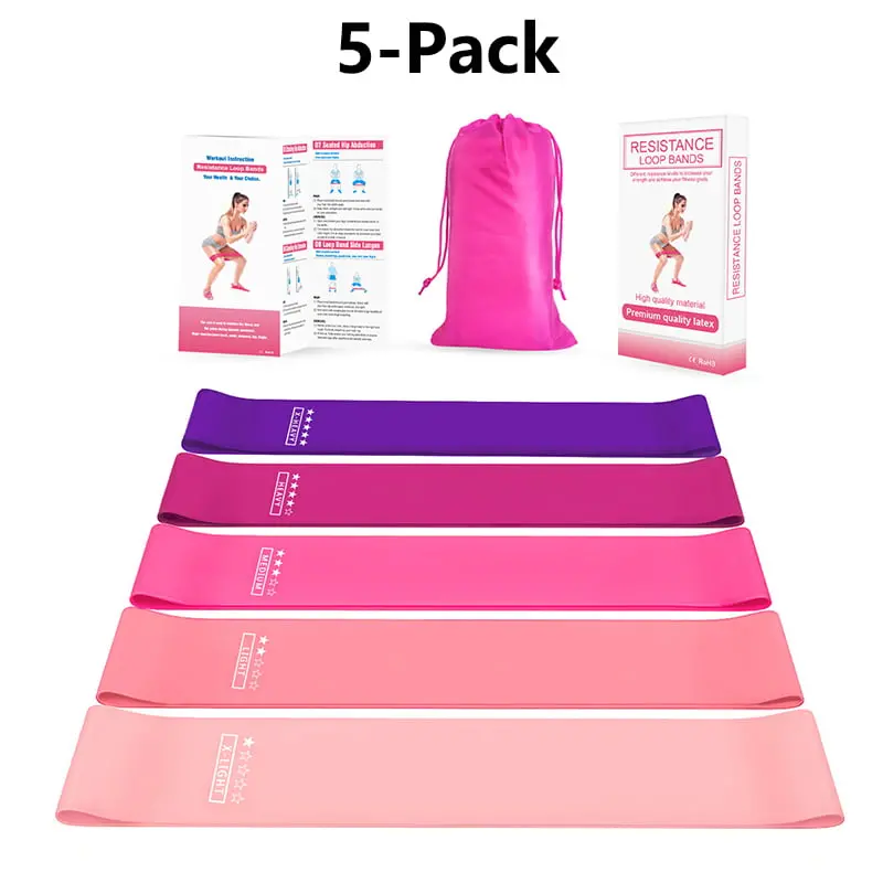 Resistance Elastic Stretch Exercise Loop Bands Set 5 Pack 1