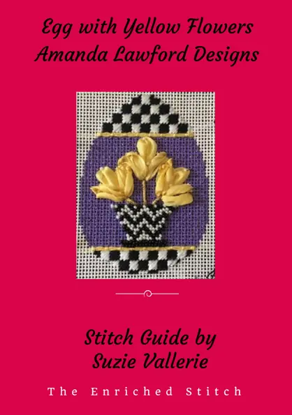 26035 Yellow Flowers Egg Stitch Guide 1