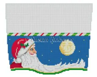 3101 Moonlit Santa Stocking Topper 1