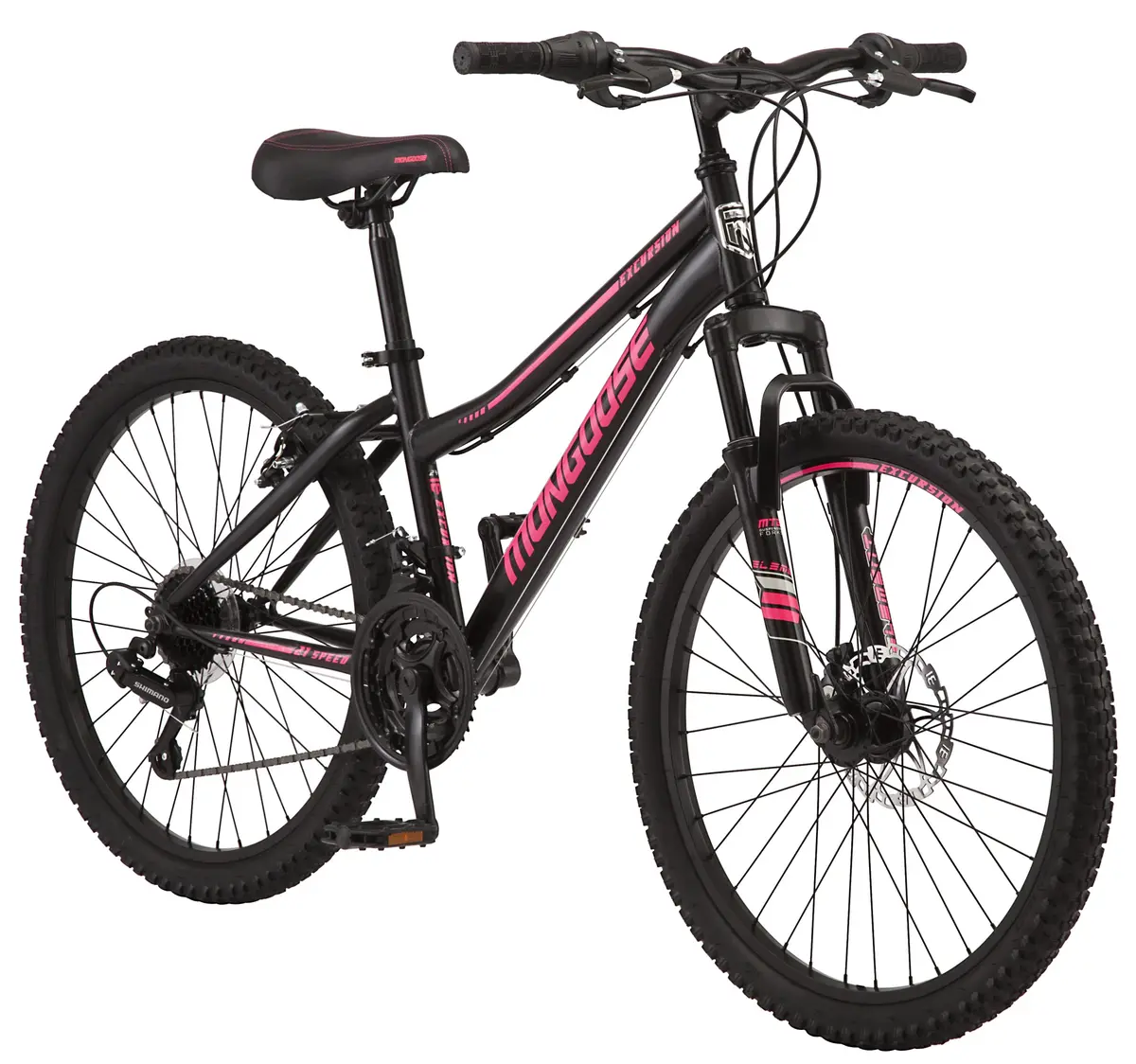 Excursion Mountain Bike, 24-Inch Wheel, 21 Speeds, Black 1
