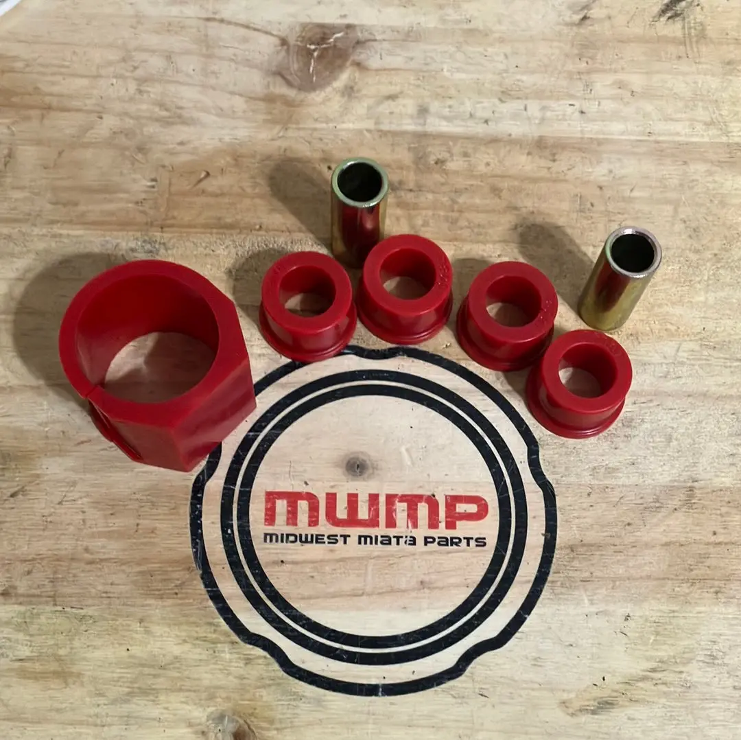 1999-2005 Mazda Miata Prothane Steering Rack Bushings (Red) 12-701 1