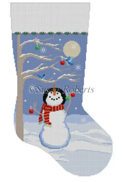 3207 Moonlit Snowman Stocking 1