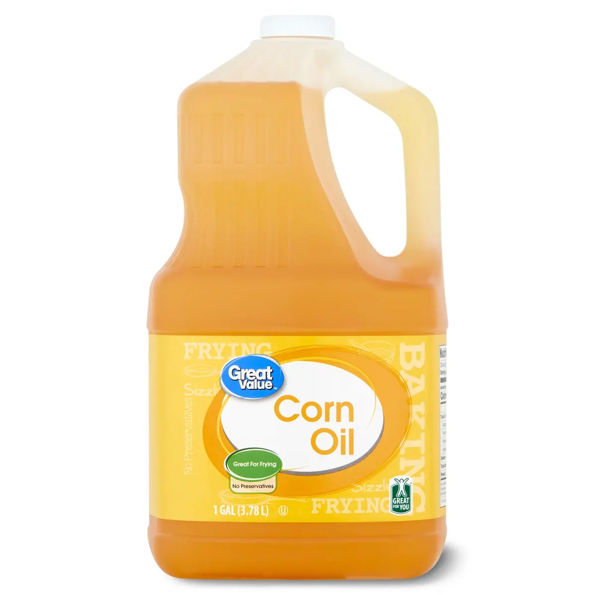 Great Value Corn Oil, Best For Frying, No Preservatives, Gluten-Free - 1 Gallon 1