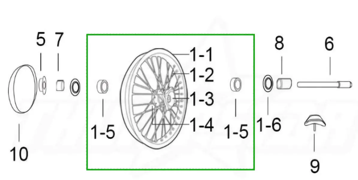 3379 | Alloy Rear Wheel 18" | Tsf250 1