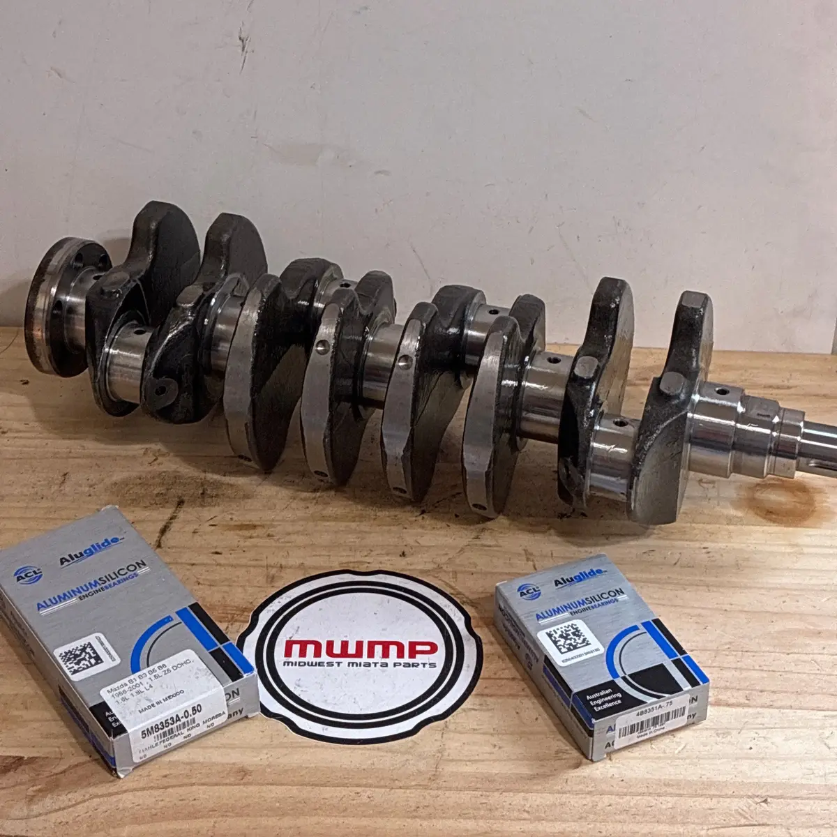 1994-2005 Mazda Miata Engine Crank Shaft 1.8L Cleaned And Polished .75Mm Rods And .50Mm Main Bearings  (New Acl Bearings Included) 1