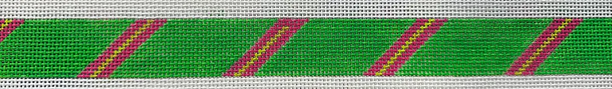 121Ii Diagonal Stripe Grass Green/Pink/Lime Belt 1