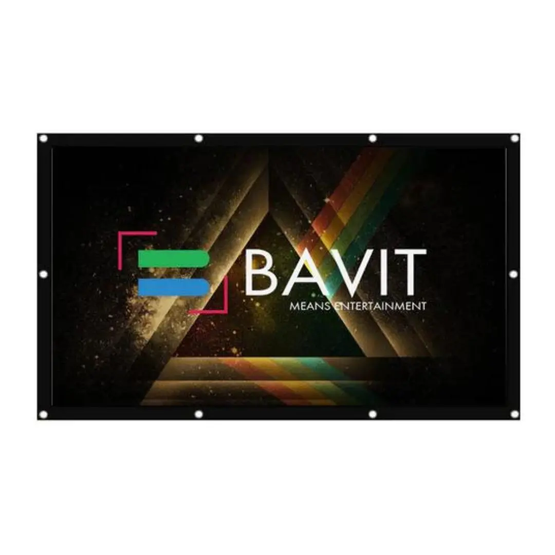 Bavit 16:9 Eyelet Projection Screen - Matt White Fabric 4K/Full Hd & 3D Ready 1