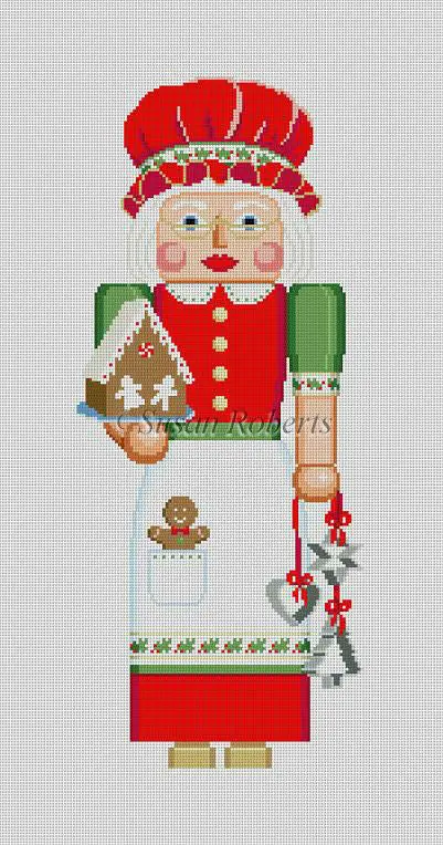 4196 Mrs. Claus Nutcracker - 18" On 13 Mesh 1