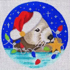 4421 Sea Otter With Christmas Lights 1