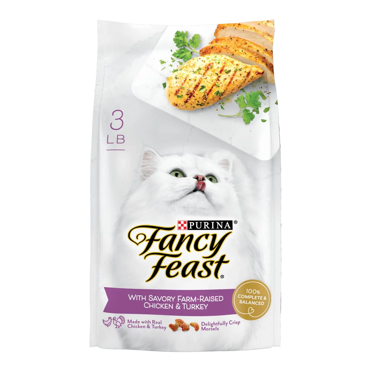 Fancy Feast Purina Dry Cat Food, With Savory Chicken & Turkey - 3 Lb. Bag 1