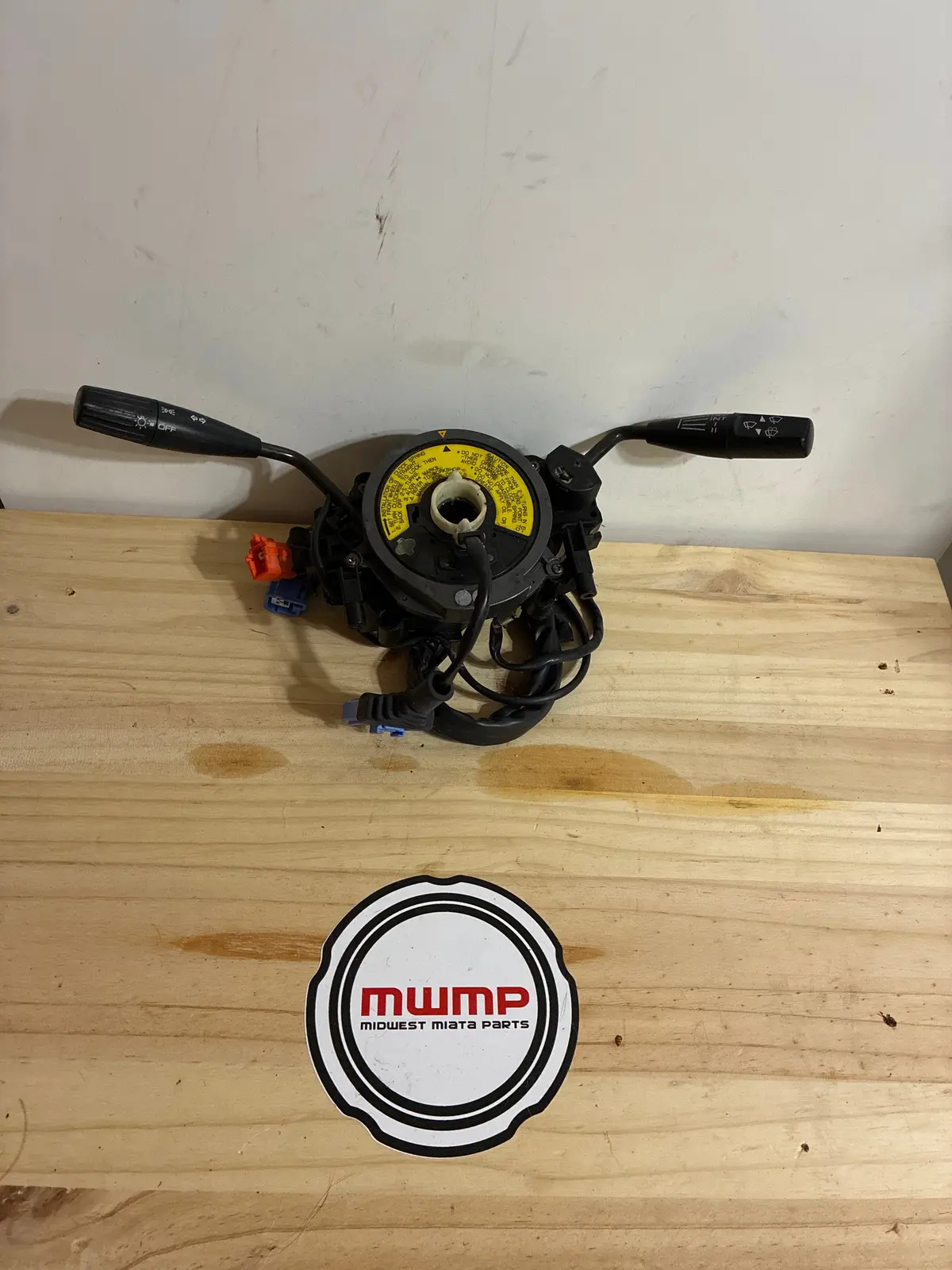1990-1997 Mazda Miata Combo Switch Wipers Headlights Turn Signals With Clock Spring Without Cruise 1