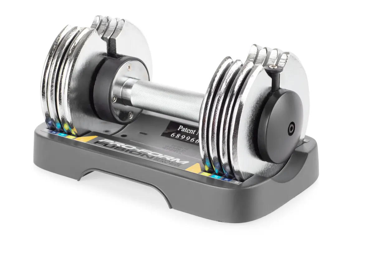 25 Lb. Adjustable Dumbbell With Fitted Storage Tray, Single 1
