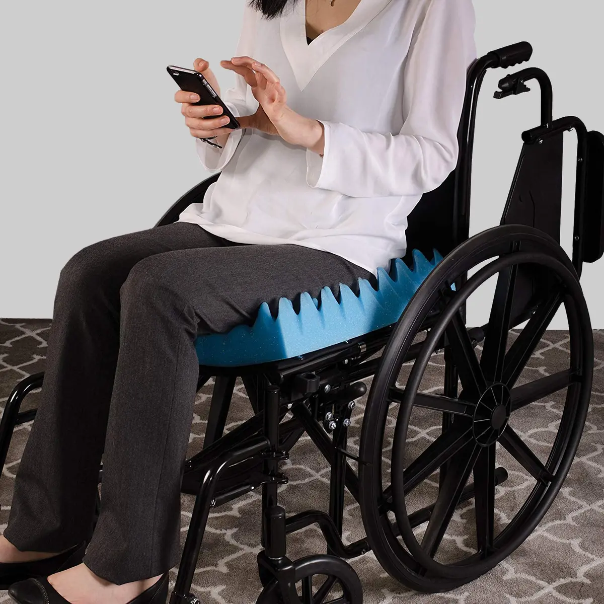 Wheelchair Cushion For Pressure Ulcer, Egg Crate Foam For Bed Sores, Chair Pads 1