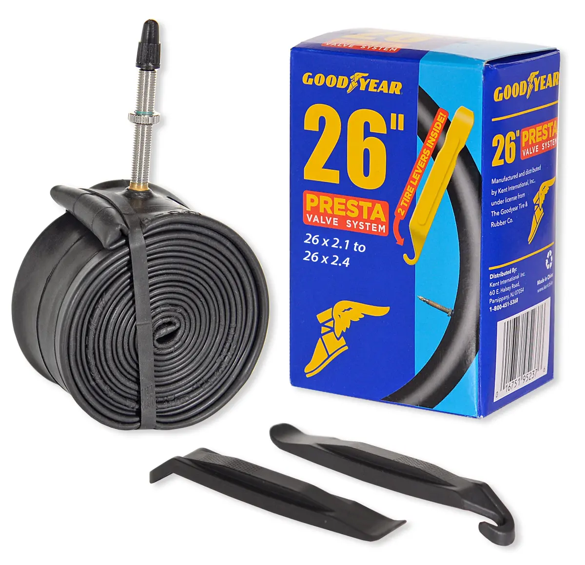 Goodyear 48Mm Presta Valve Bicycle Tube, 26 X 2.1-2.4 Durable Butyl Rubber 1