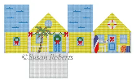 5524 Yellow Beach House 3D Mini House 1