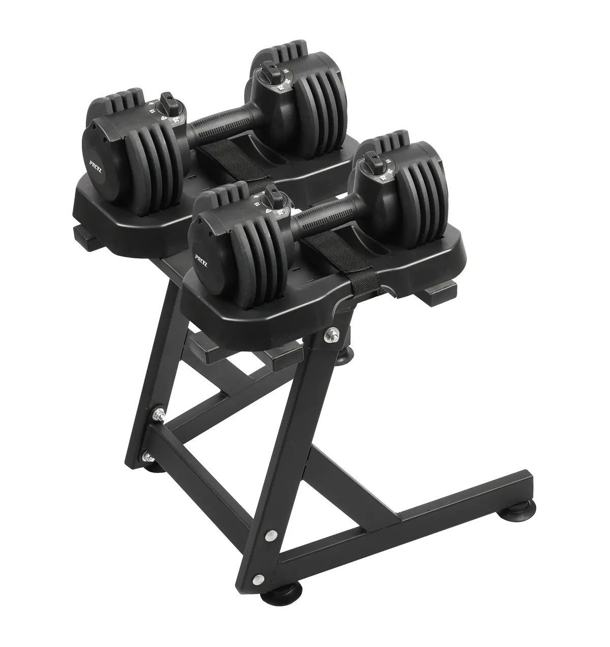 Adjustable Dumbbell Pair With Stand 5-25Lb 1
