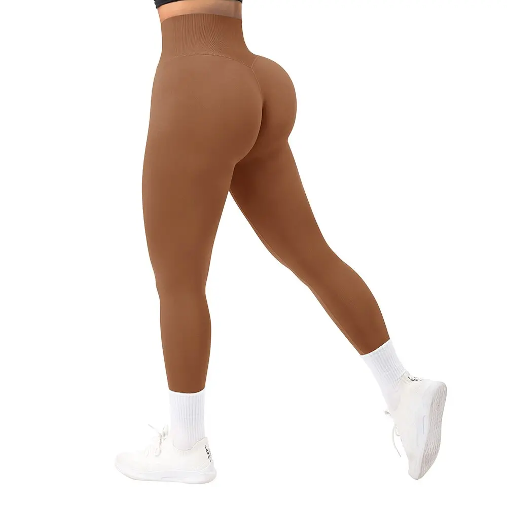 Women High Waisted Seamless Butt Lifting Leggings Workout Yoga Pants 4