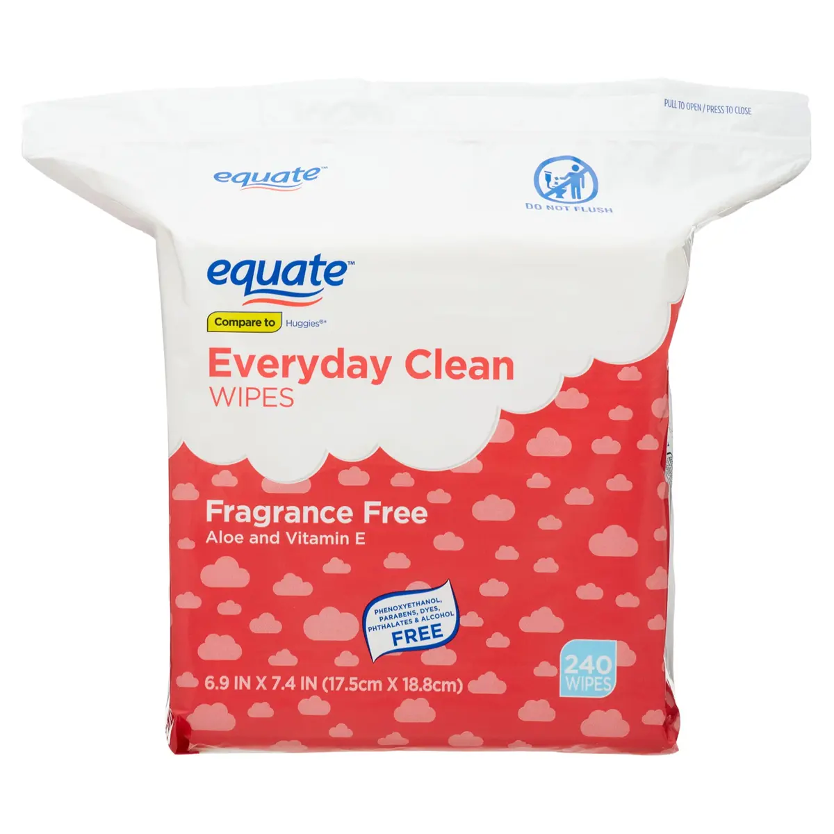 Equate Everyday Clean Fragrance Free Wipes, 240 Count Free Shipping Best Price 1