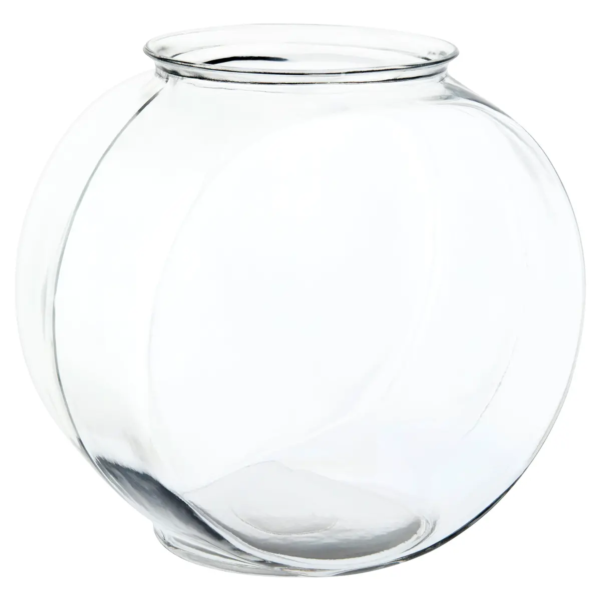 Fish Bowl Glass Drum 2-Gallon Aquarium Pet Fish Pot Living Room Home Decor New 1