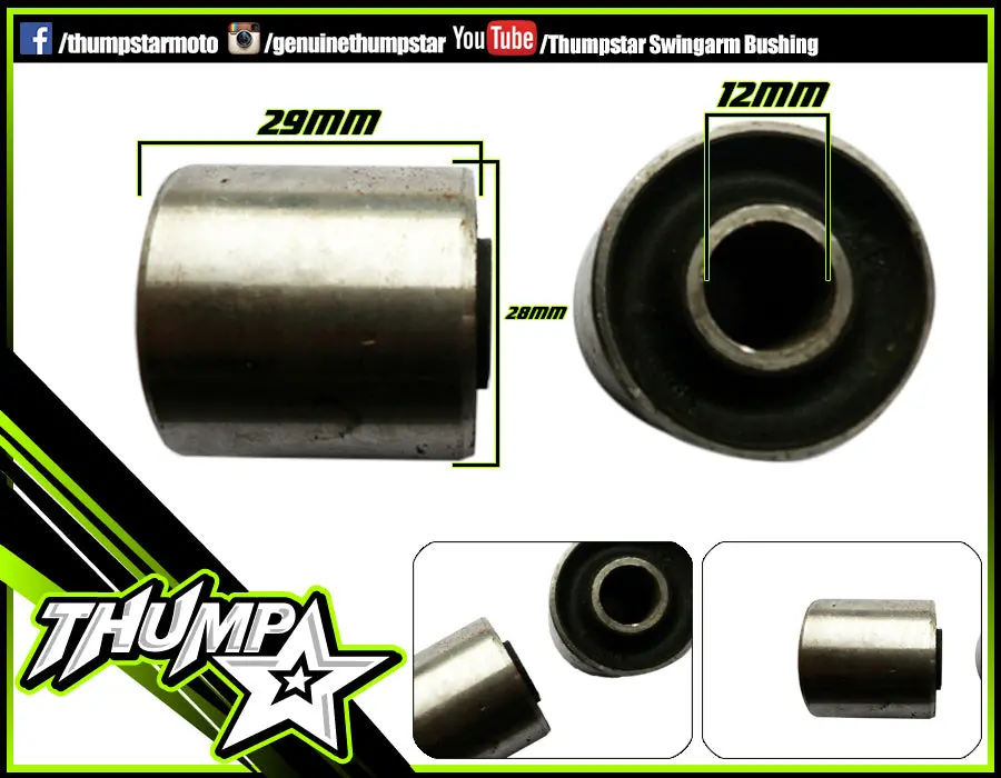 7029 | Frame | Swingarm Bushing | 12Mm 29X28mm | 1
