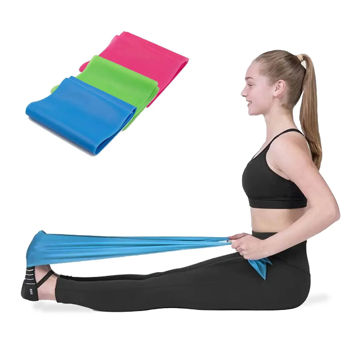 Fitness Workout Resistance Bands Set For Exercise 3 Pack 1