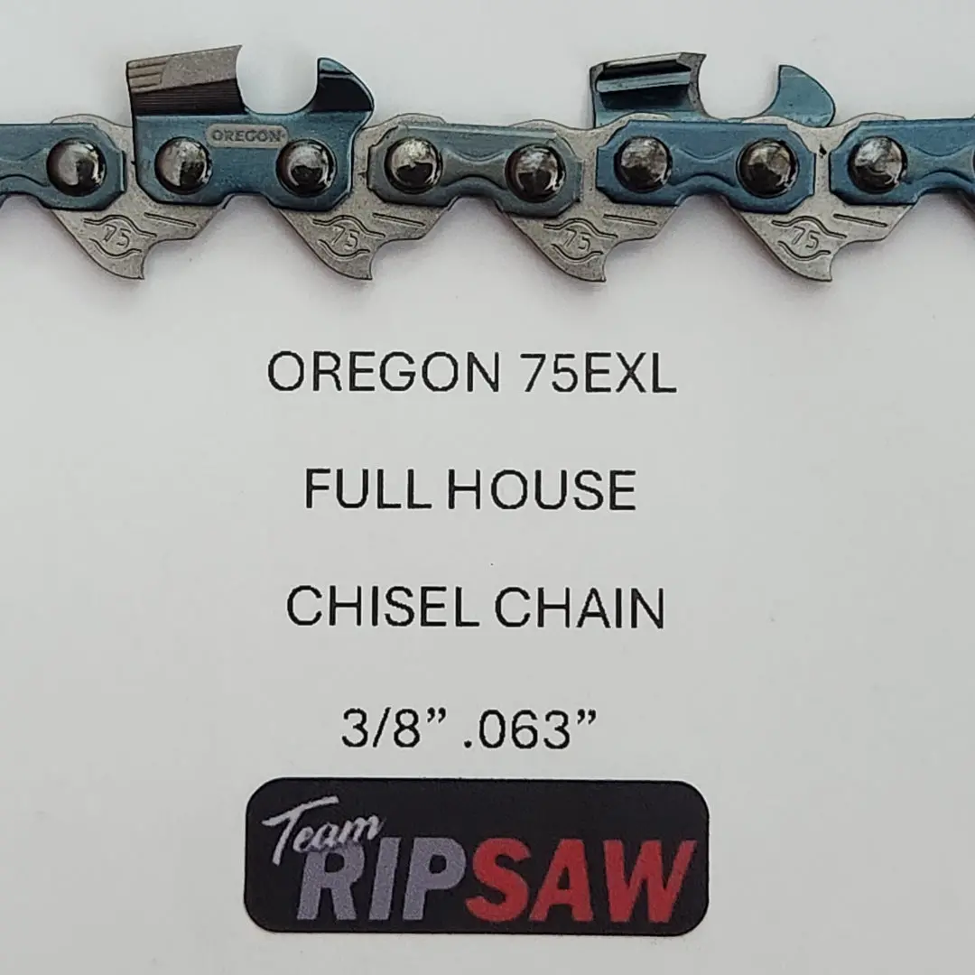 Oregon 75Exl Chisel Chain For (3/8 .063) - Select A Size 2-Pack 1