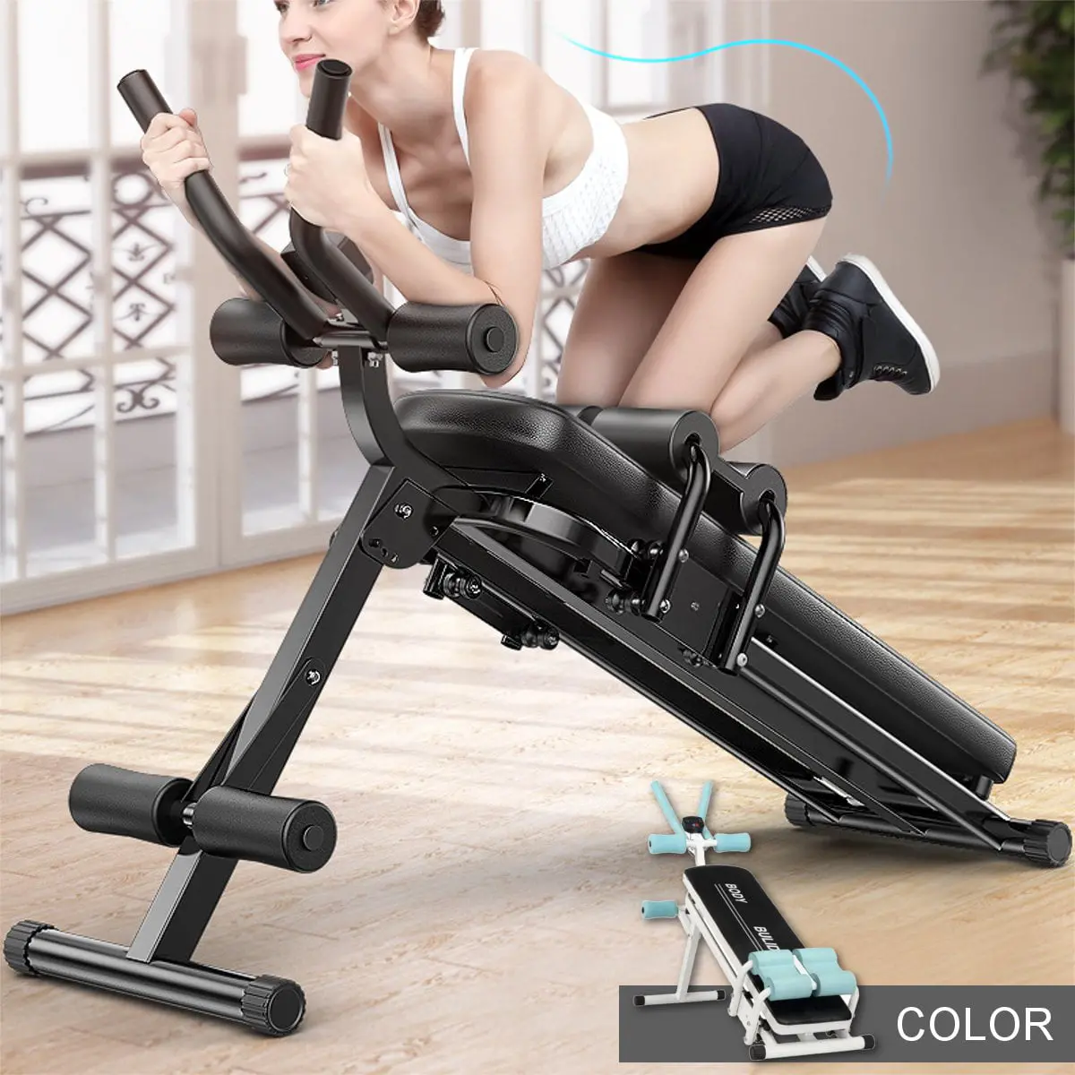 Sit Up Bench, Incline Decline Bench W/ Lcd Display Full Body Workout 1