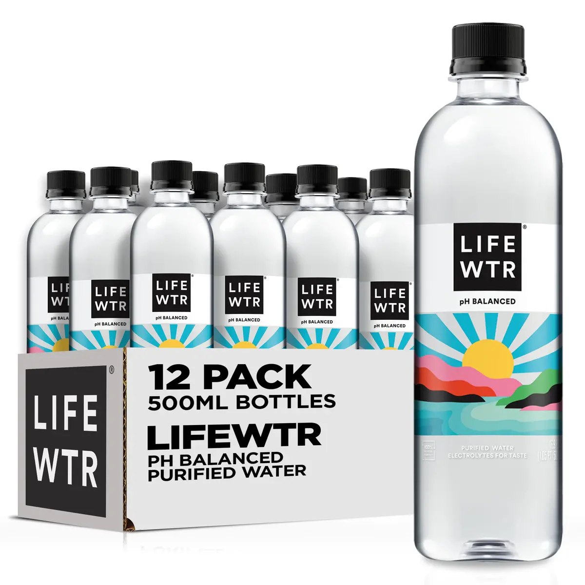 Premium Purified Water, Ph Balanced With Electrolytes For Taste, 500 Ml, 12 Pack 1
