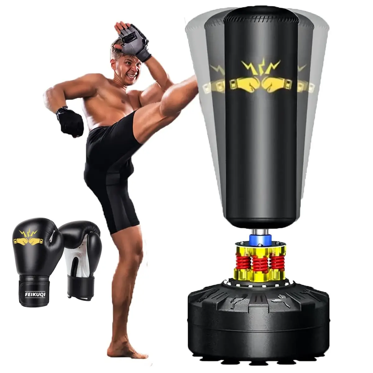 Freestanding Punching Bag W/ Stand & Boxing Glovefor Home & Gym Workouts 1
