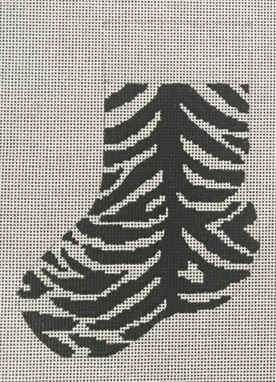 Stk109 Zebra Print Mini Stocking 1