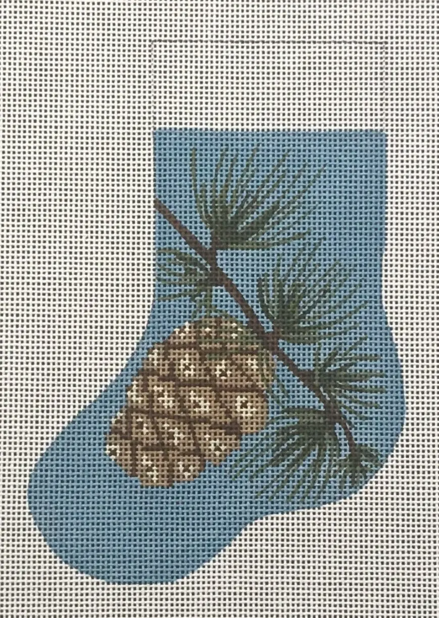Stk105 Pinecone Mini Stocking 1