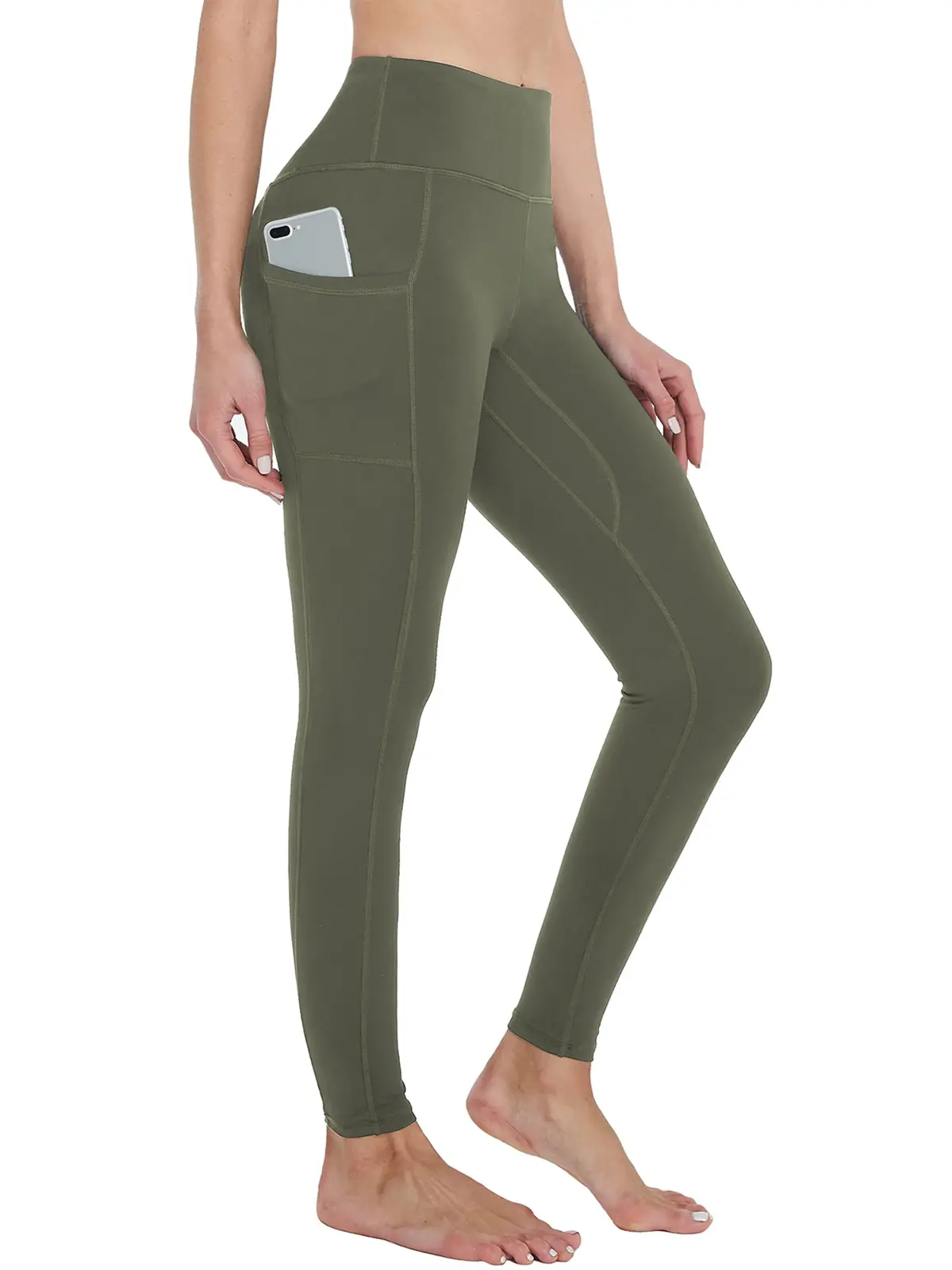 Women's High Waisted Yoga Leggings W/ Pocket 1