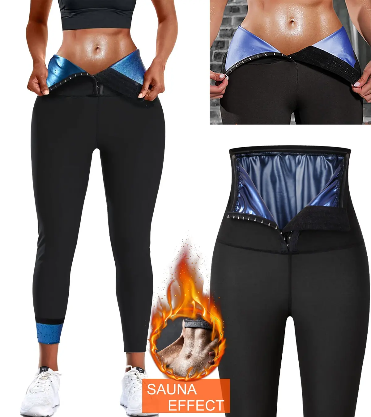 Sweat Sauna Pants For Women High Waist Trainer Slimming Leggings 3
