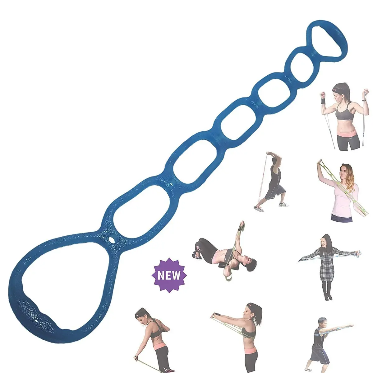 7 Ring Stretch & Resistance Exercise Band Home, Fitness Workout 1